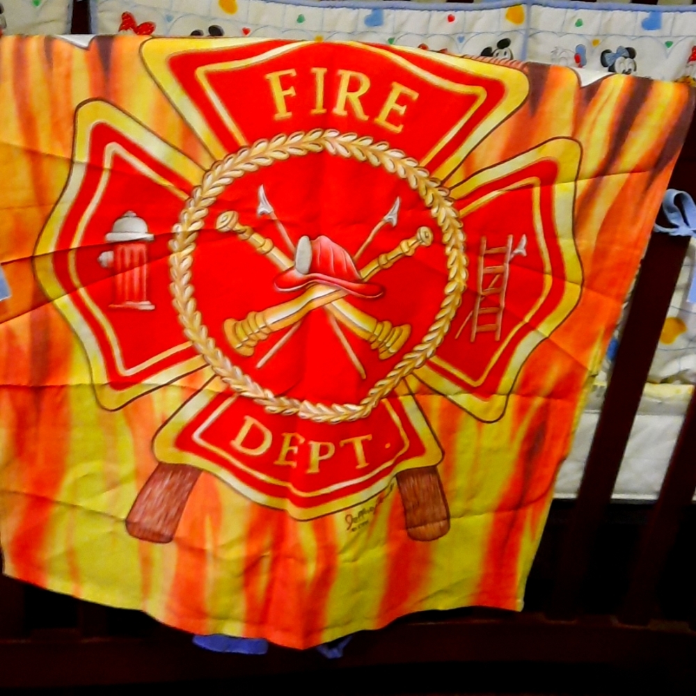Fireman outdoor flag